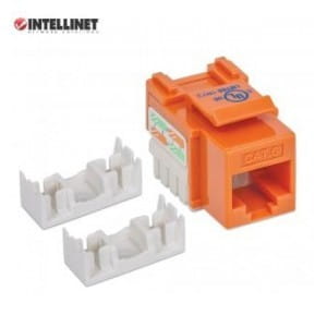 Moduł Keystone Intellinet RJ45 UTP Cat.6, pomarańczowy