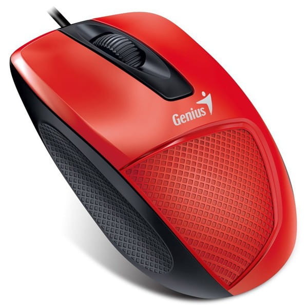 Genius Mysz DX-150X, 1000DPI, optyczna, 3kl., przewodowa USB, czerwona