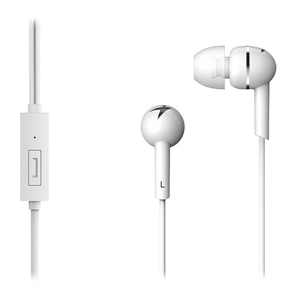 Genius HS-M300, słuchawki z mikrofonem, bez regulacji głośności na przewodzie, biała, 2.0, douszne, 3.5 mm jack