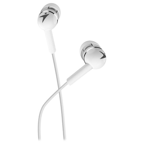 Genius HS-M300, słuchawki z mikrofonem, bez regulacji głośności na przewodzie, biała, 2.0, douszne, 3.5 mm jack