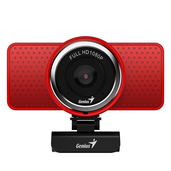 Genius kamera web Full HD ECam 8000, 1920x1080, USB 2.0, czerwona, Windows 7 a vyšší, FULL HD, 30 FPS