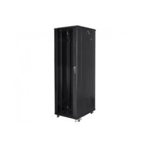 Szafa instalacyjna Rack stojąca 19" 42U 600x1000 czarna Lanberg (flat pack)