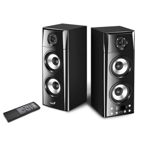Genius głośniki SP-HF2800 BT, 2.0, 60W, czarne, zdalne sterowanie, BT 5.0, 3-pasmowe, LCD display, wsparcie TWS, RCA vstup, Blueto