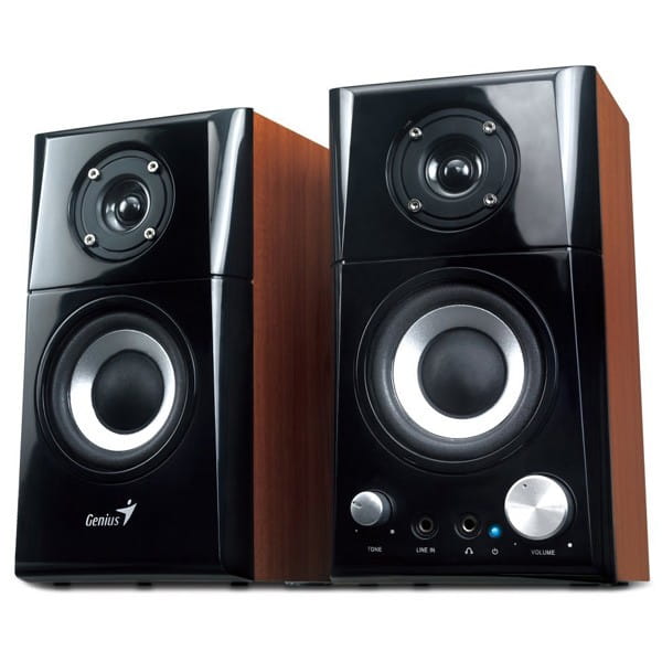 Genius głośniki SP-HF500A v2, 2.0, 16W, brązowo-czarny, regulacja głośności, 3,5 mm jack (USB)+ AUX, 100Hz~20kHz