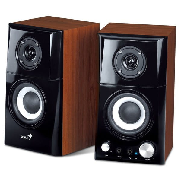 Genius głośniki SP-HF500A v2, 2.0, 16W, brązowo-czarny, regulacja głośności, 3,5 mm jack (USB)+ AUX, 100Hz~20kHz