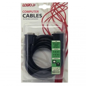 Video Kabel DVI (24+1) M - DVI (24+1) M, Dual link, 3m, chroniony, czarny, Logo blistr