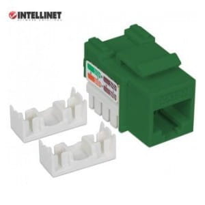 Moduł Keystone Intellinet RJ45 UTP Cat.5e, zielony
