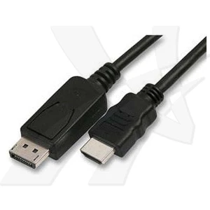 Video Kabel DisplayPort M - HDMI M, 2m, czarna