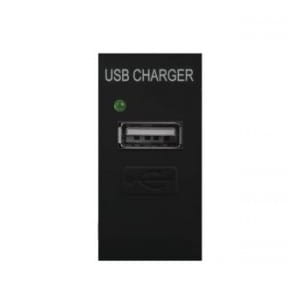 Gniazdo USB z ładowarką Maclean MCE727B pojedyncze, 1A, czarne