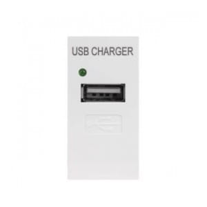 Gniazdo USB z ładowarką Maclean MCE727W pojedyncze, 1A, białe