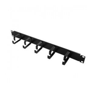 Organizer kabli LogiLink OR101B Rack 19" 1U, stalowy, czarny