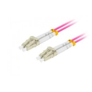 Patchcord światłowodowy Lanberg MM LC/UPC-LC/UPC DUPLEX 3.0mm OM4 50/125 LSZH 5m fioletowy