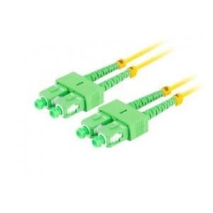 Patchcord światłowodowy Lanberg SM SC/APC-SC/APC DUPLEX 3.0mm LSZH G657A1 1m żółty