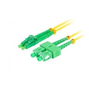 Patchcord światłowodowy Lanberg SM SC/APC-LC/APC DUPLEX 3.0mm LSZH G657A1 2m żółty