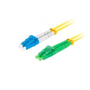 Patchcord światłowodowy Lanberg SM LC/APC-LC/UPC DUPLEX 3.0mm LSZH G657A1 2m żółty