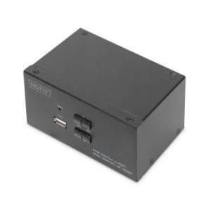Przełącznik KVM DIGITUS 2 portowy HDMI, Dual Display, 4K 30Hz