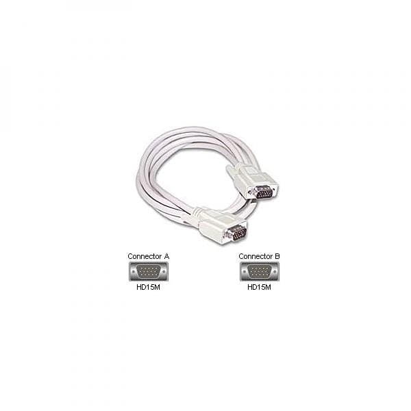 Kabel VGA (D-sub) M- VGA (D-sub) M, 3m, szara, Logo, blistr
