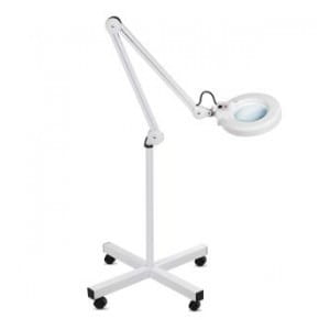 Lampa kosmetyczna Maclean MCE152 na kółkach z lupą 5 dioptrii, powiększenie 8x, LED