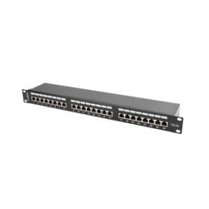 Patch panel Lanberg PPS5-1024-B 24 port 1U kat.5e ekranowany czarny - USZ OPAK