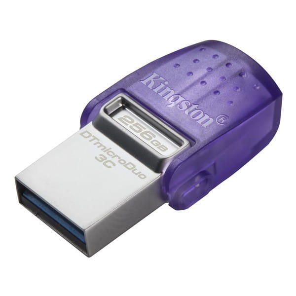 Kingston USB flash disk OTG, USB 3.0 (3.2 Gen 1), 256GB, Data Traveler microDuo3 G2, DTDUO3CG3/256GB, USB A / USB C
