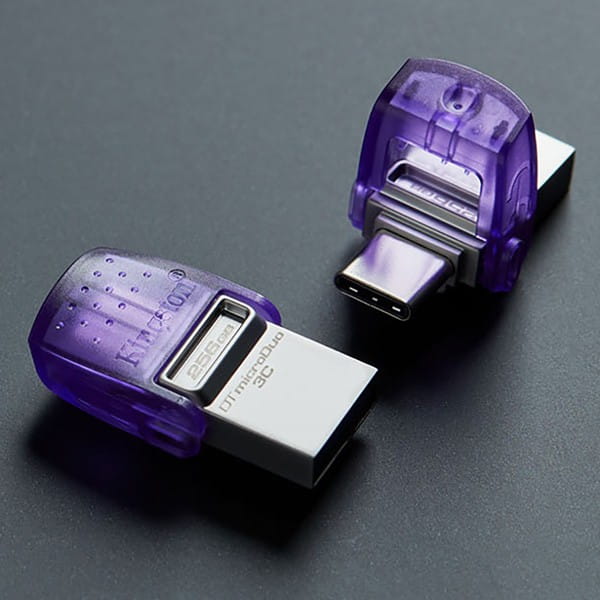 Kingston USB flash disk OTG, USB 3.0 (3.2 Gen 1), 256GB, Data Traveler microDuo3 G2, DTDUO3CG3/256GB, USB A / USB C