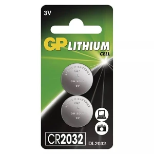 Bateria litowa, CR2032, CR2032, 3V, GP, blistr, 2-pack