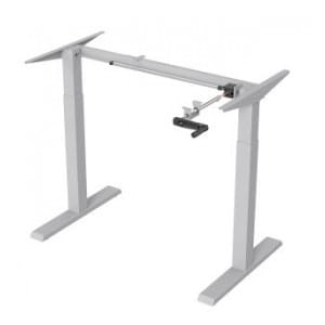 Biurko ręczna regulacja wys. Ergo Office ER-402 W, max 70 kg, max wys 123cm, bez blatu do pracy stojąco siedzącej, białe