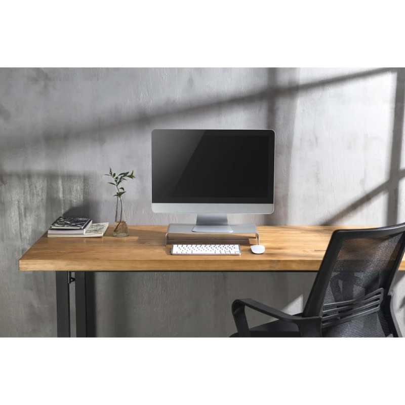 Podstawa pod monitor, nowoczesny minimalistyczny design, srebrny, aluminium, 10 kg nośność, Powerton, ergo