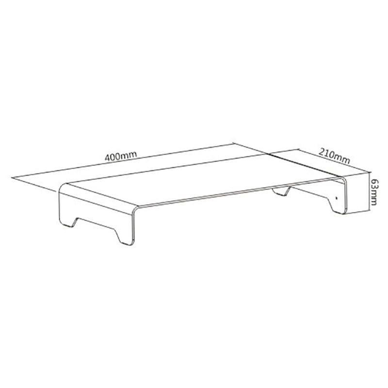 Podstawa pod monitor, nowoczesny minimalistyczny design, srebrny, aluminium, 10 kg nośność, Powerton, ergo