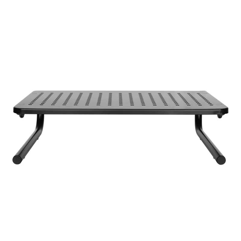 Podstawa pod monitor, miejsce na klawiaturę, czarny, metal/ tworzywo, 20 kg nośność, Powerton, ergo