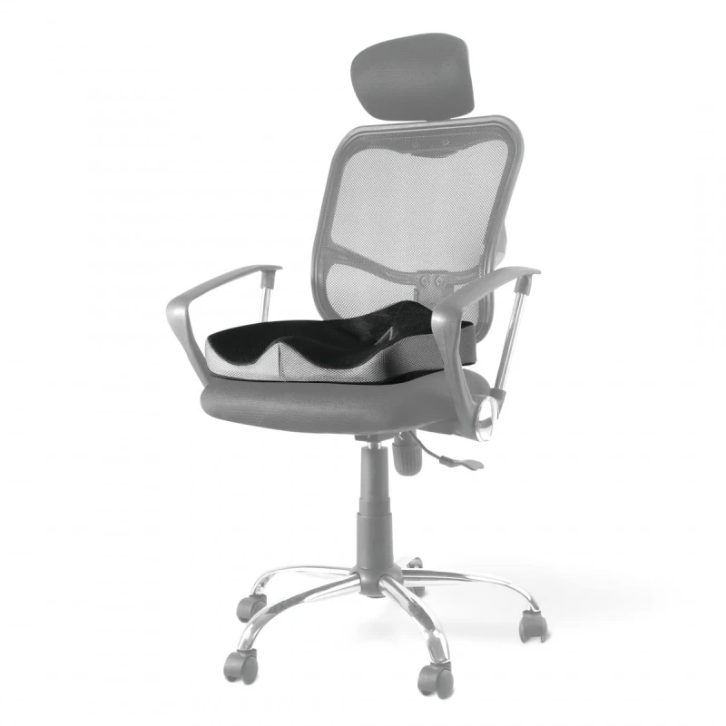 Ortopedyczna poduszka, plastikowa końcówka odporna na nacisk, ergonomiczna, czarny, Powerton