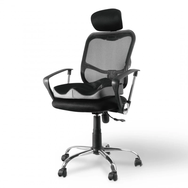 Ortopedyczna poduszka, plastikowa końcówka odporna na nacisk, ergonomiczna, czarny, Powerton