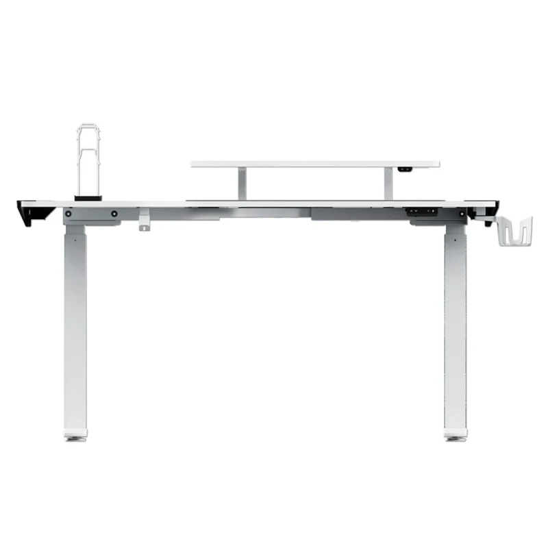 ULTRADESK Biurko dla gracza elektycznie regulowany, podświetlenie RGB, uchwyt na słuchawki i napój