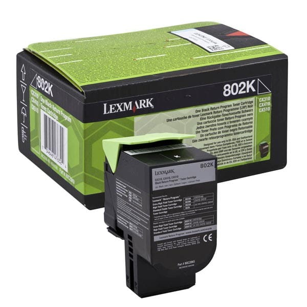 Lexmark oryginalny toner 80C20K0, black, 1000s, return, Lexmark CX310dn, CX310n, CX410de, CX410, O