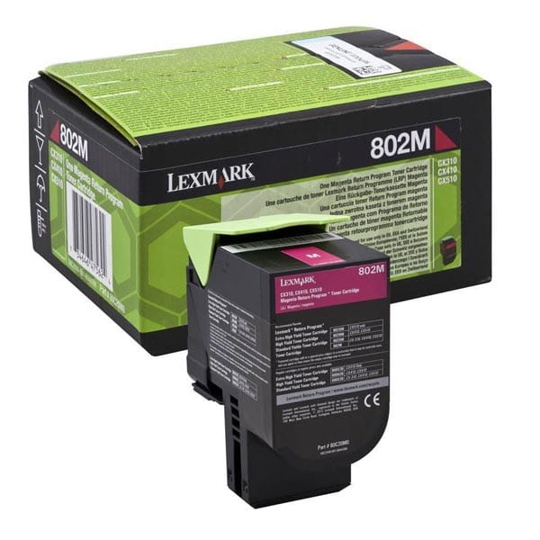 Lexmark oryginalny toner 80C20M0, magenta, 1000s, return, Lexmark CX310dn, CX310n, CX410de, CX410, O
