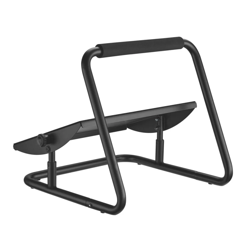 Podstawa ergonomiczna pod nogi, możliwość rozciągnięcia nóg, czarny, stal, 25 kg nośność, Powerton, regulowana wysokość
