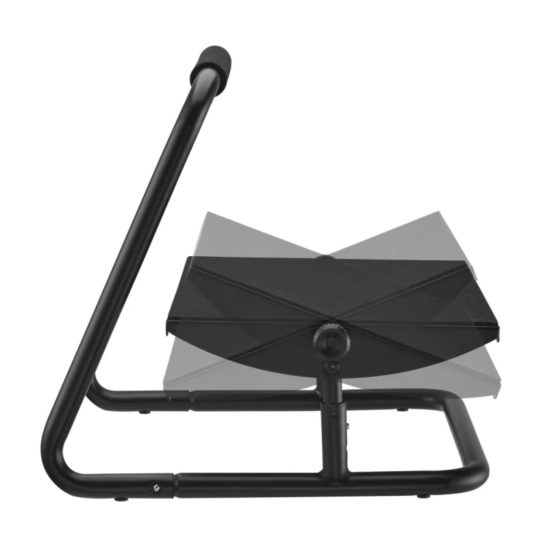 Podstawa ergonomiczna pod nogi, możliwość rozciągnięcia nóg, czarny, stal, 25 kg nośność, Powerton, regulowana wysokość
