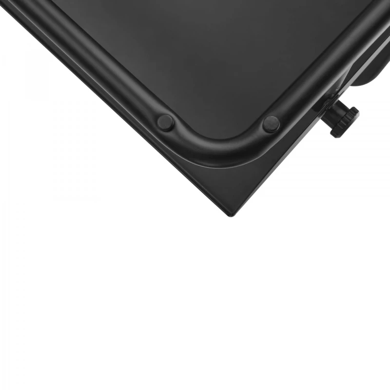Podstawa ergonomiczna pod nogi, możliwość rozciągnięcia nóg, czarny, stal, 25 kg nośność, Powerton, regulowana wysokość