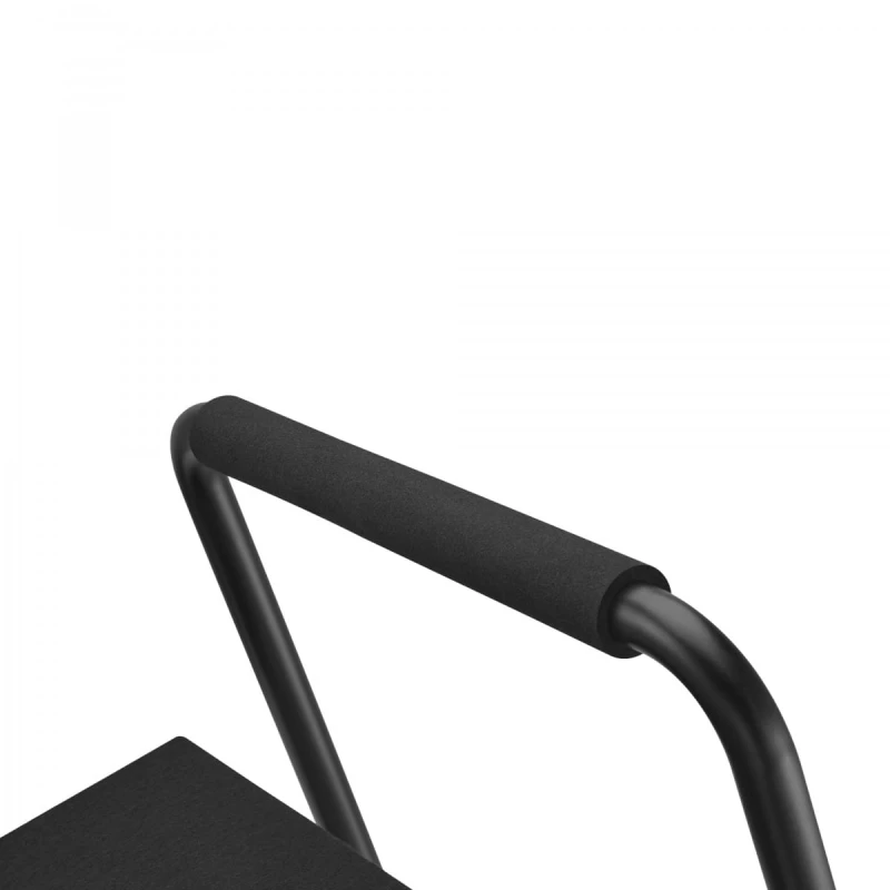 Podstawa ergonomiczna pod nogi, możliwość rozciągnięcia nóg, czarny, stal, 25 kg nośność, Powerton, regulowana wysokość