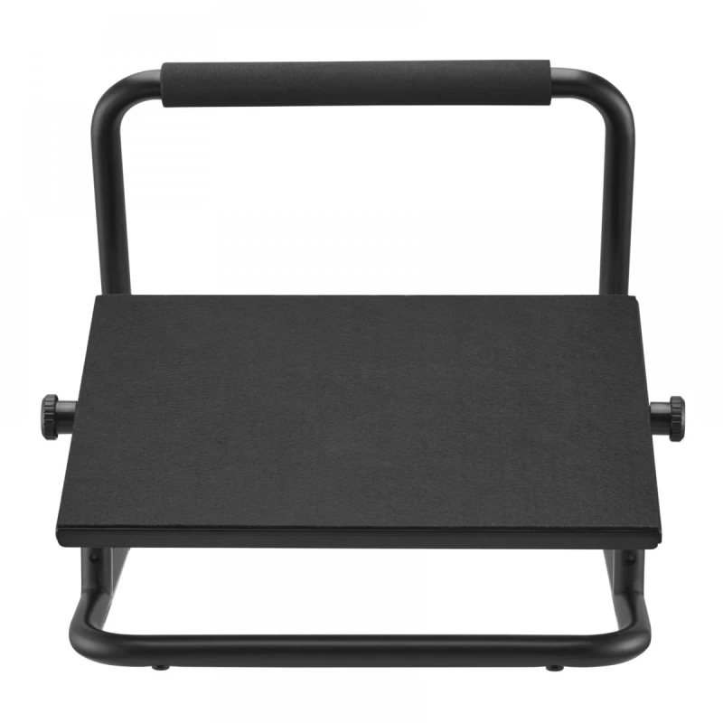 Podstawa ergonomiczna pod nogi, możliwość rozciągnięcia nóg, czarny, stal, 25 kg nośność, Powerton, regulowana wysokość