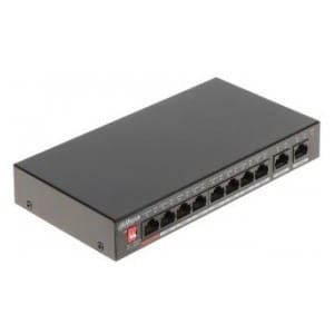 Switch niezarządzalny Dahua PFS3010-8ET-96-V2 8 portowy 8xPoE 10/100 2xUplink Gigabit