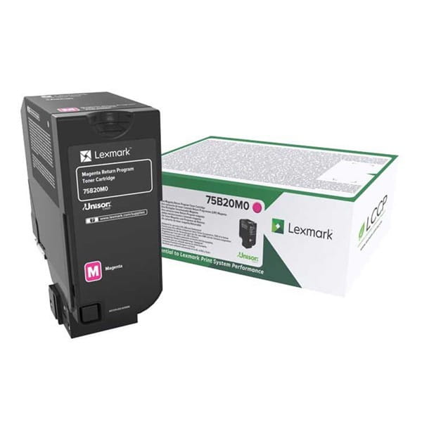 Lexmark oryginalny toner 75B20M0, magenta, 10000s, return, Lexmark CS727de, CS728de, CX727de, O