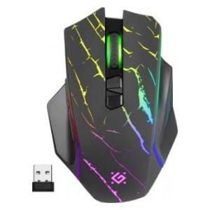 Mysz bezprzewodowa Defender URAN GM-503 optyczna 3200dpi czarna RGB AKUMULATOR 8 przycisków Gaming