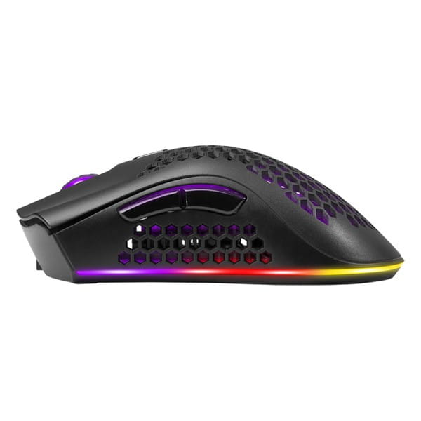 Defender Mysz Warlock GM-709L, 2400DPI, 2.4 [GHz], optyczna, 7kl., bezprzewodowa, czarna, 1 szt AA