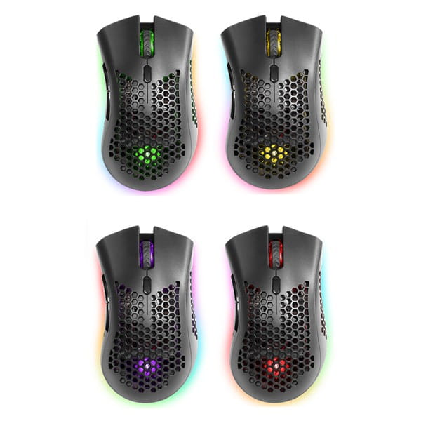 Defender Mysz Warlock GM-709L, 2400DPI, 2.4 [GHz], optyczna, 7kl., bezprzewodowa, czarna, 1 szt AA