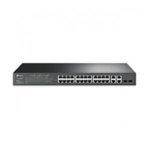 Switch zarządzalny TP-Link TL-SL2428P Smart JetStream 24x10/100 PoE+, 2x1Gb, 2x1Gb Combo RJ45/SFP