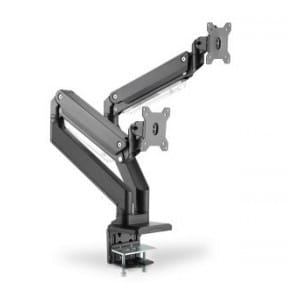 Ramię biurkowe podwójne z zaciskiem DIGITUS 2xLCD z sprężyną gazową max. 2x35" i 15kg