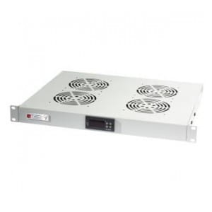 Panel chłodzący Techly Rack 19" 1U 4x23W, wew. termostat LED