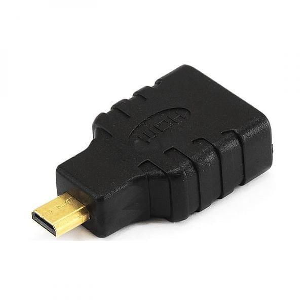 Audio/video Redukcja, HDMI (micro) M-HDMI F, 0, czarna, Logo, pozłacane końcówki