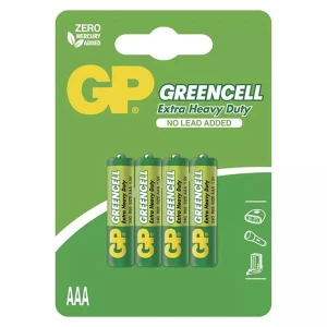 Bateria cynkowo-węglowa, AAA (LR03), AAA, 1.5V, GP, blistr, 4-pack, Greencell